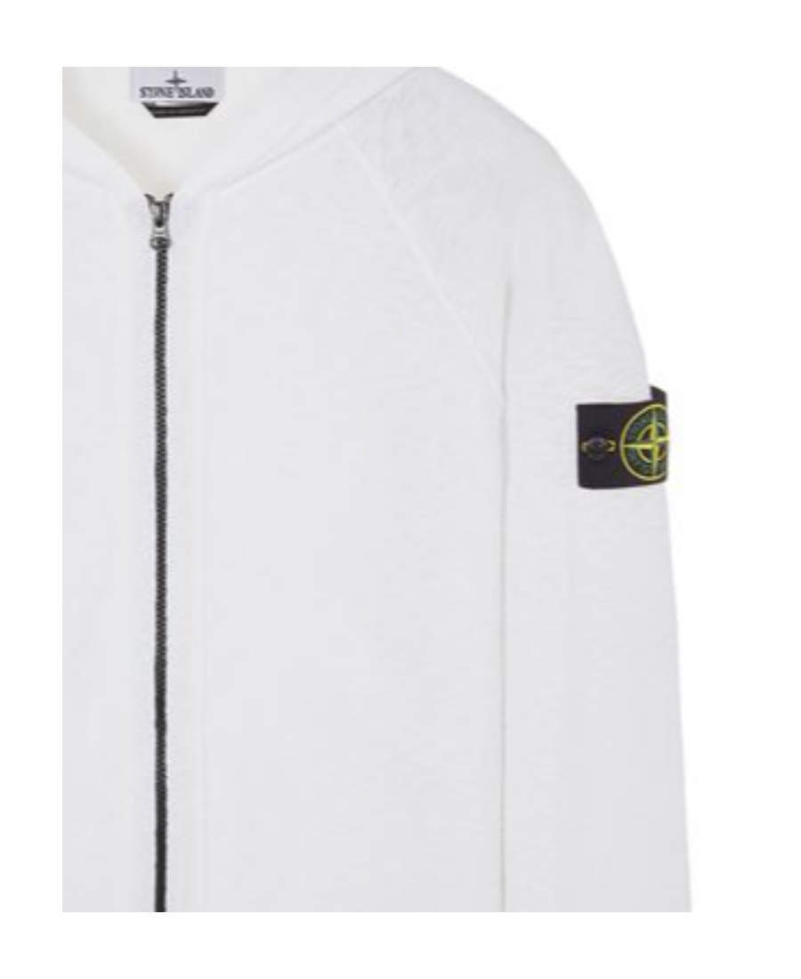 Stone Island Logo And Hat Casual Jacket In White