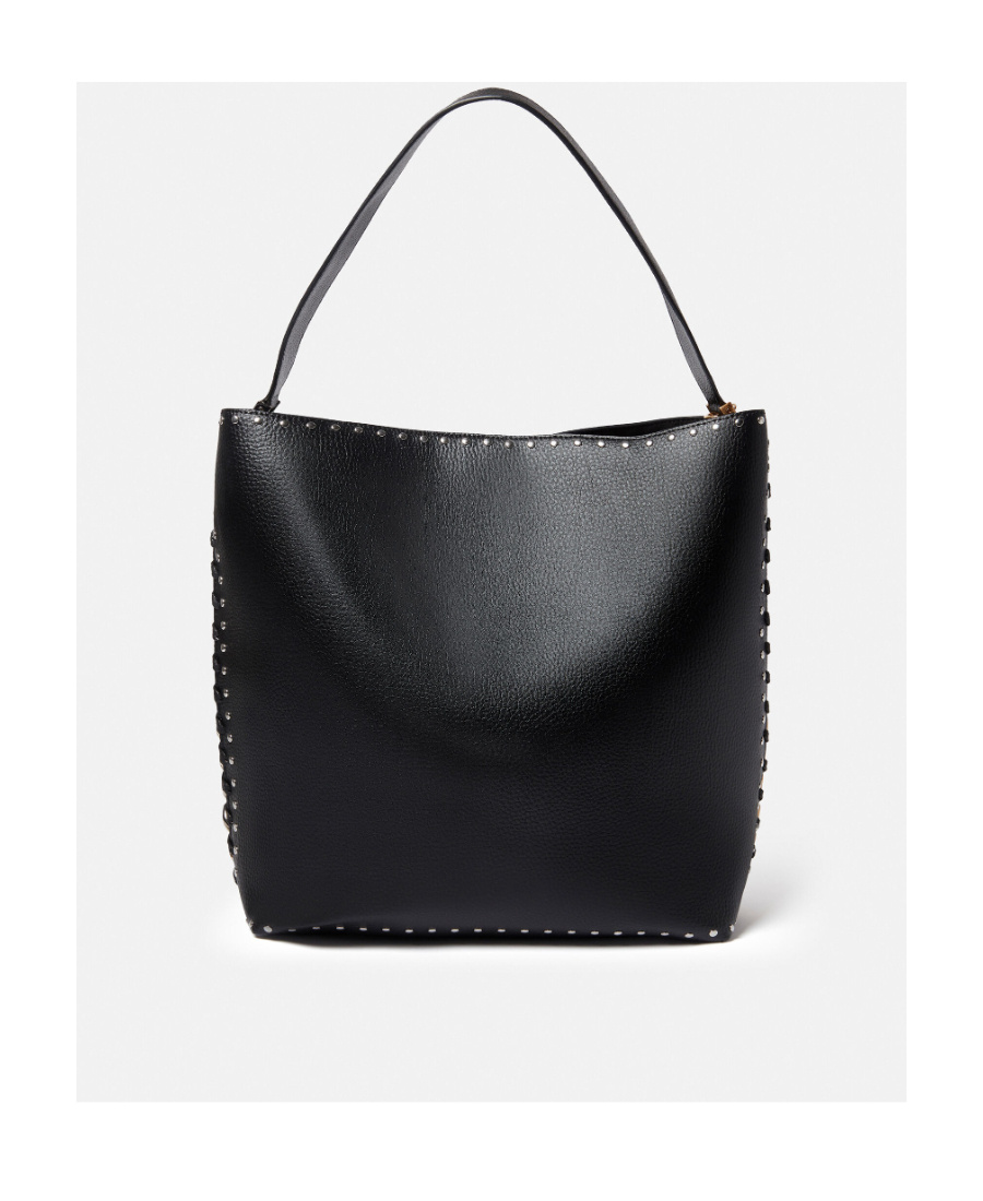 Stella Mccartney Frayme Stud-embellished Tote Bag In Black