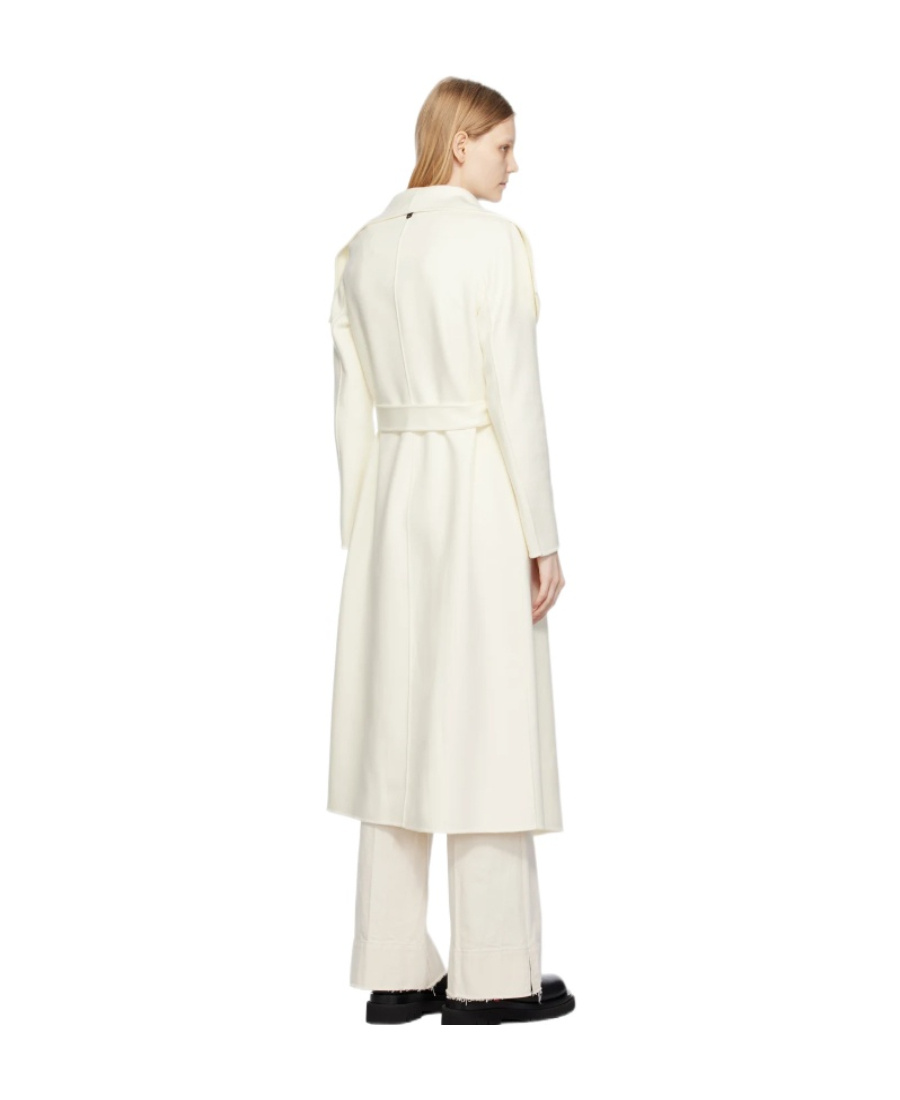 Mackage Spread-collar Tied Coat In White