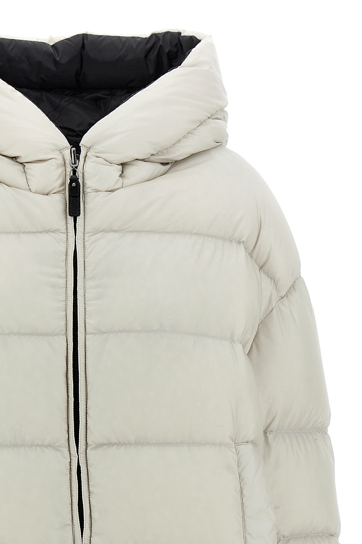 Max Mara Long-sleeved Down Jacket In White