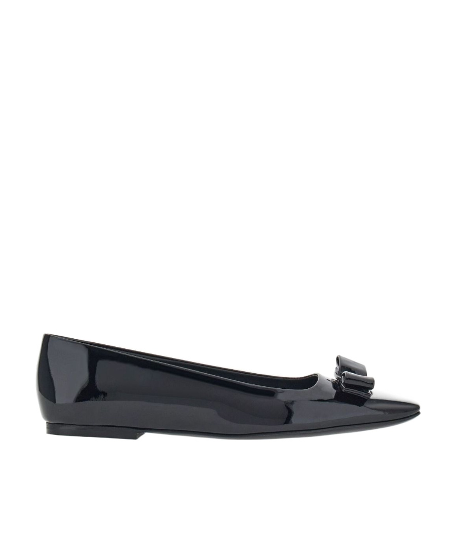 Ferragamo Woman Ballet Flats Black Size 5.5 Calfskin In Black