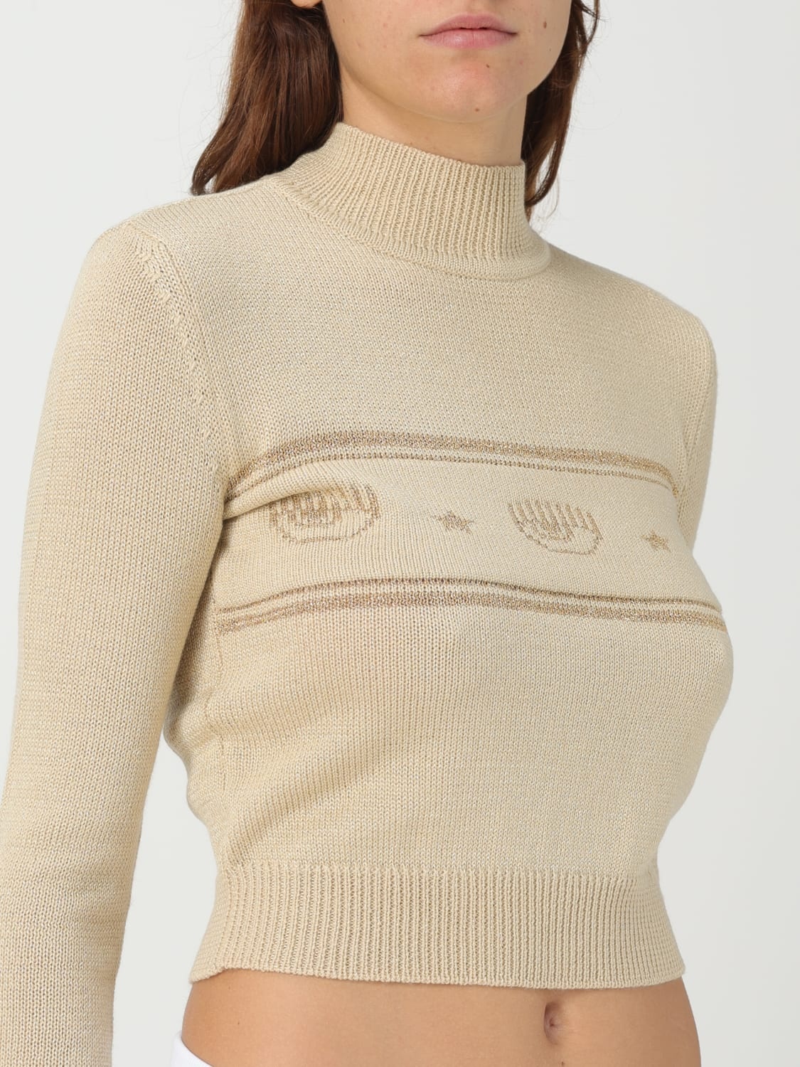 CHIARA FERRAGNI EYE STAR-JACQUARD SWEATER 