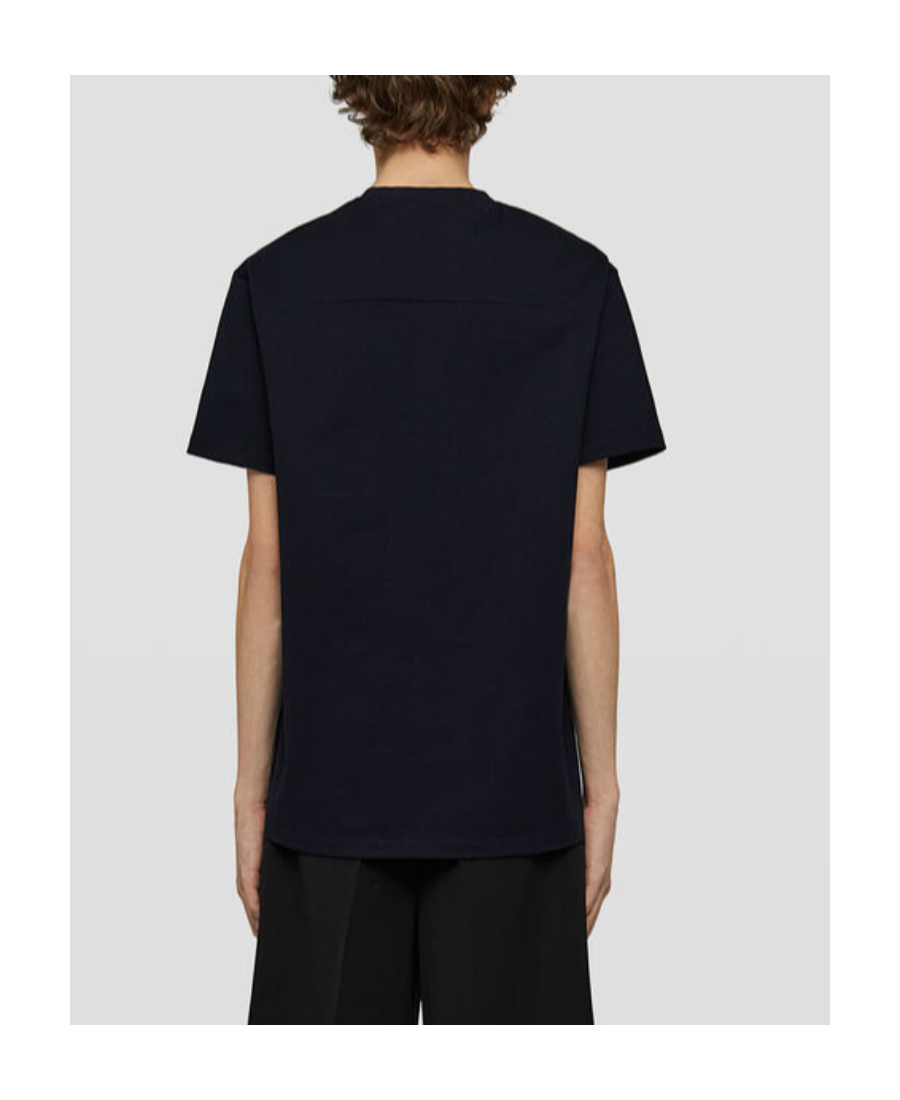 Jil Sander Logo-plaque Cotton T-shirt In Black