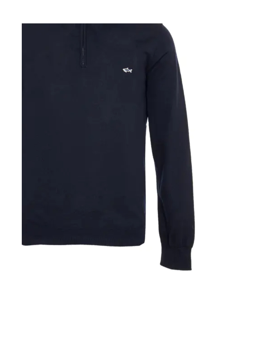 PAUL & SHARK NAVY BLUE ZIPPER DETAIL PULLOVER