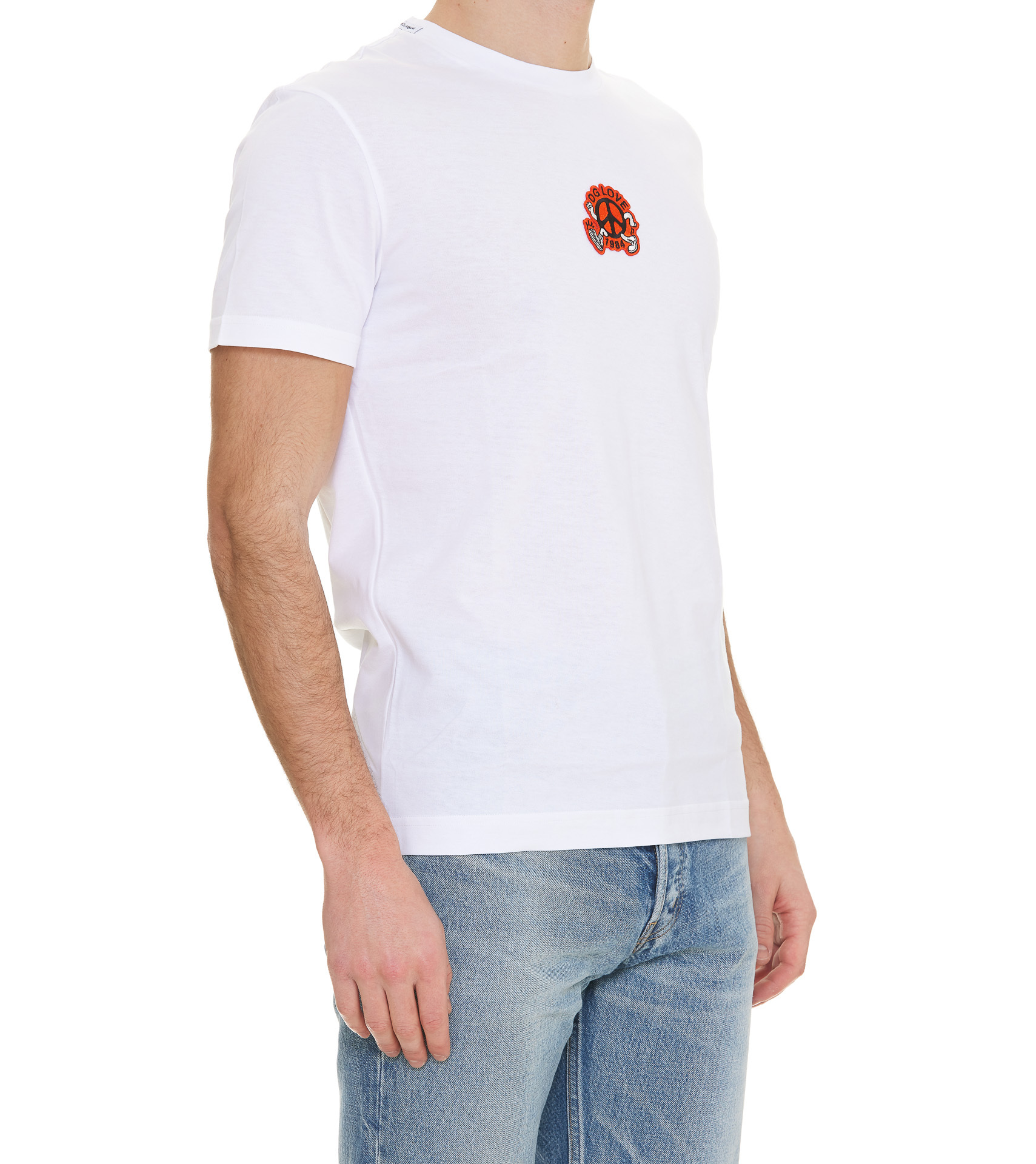 Dolce & Gabbana Logo-patch Short-sleeved T-shirt In White