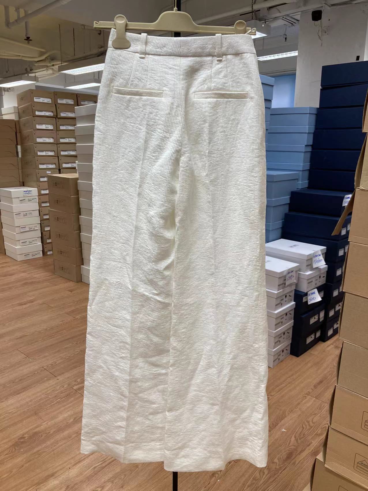 Chloé High Waist Wide Leg Trousers In White