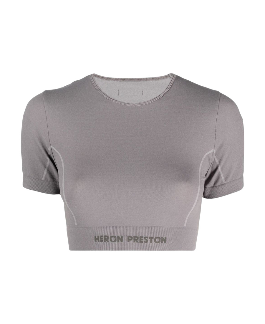 Heron Preston Logo Detail Short T-shirt In Gray