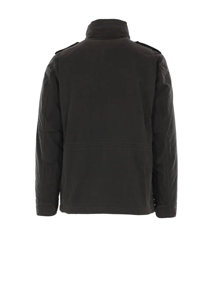 Aspesi High-collar Padded Field Jacket In Black