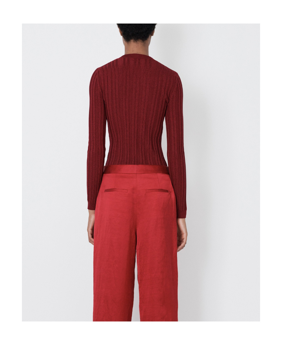 Partow Logo Round-neck Knitted Sweater In Red
