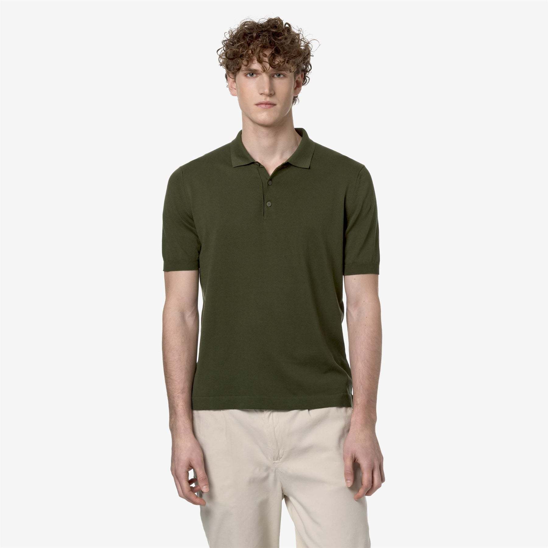 K-way K Way Pleyne Green Cotton Polo Shirt In Black