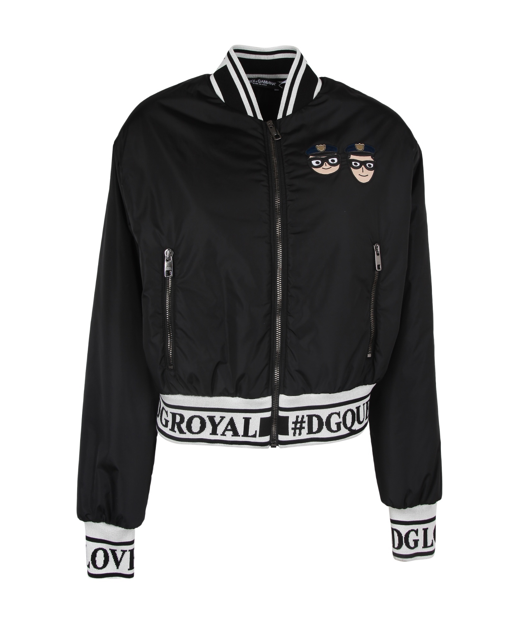 Dolce & Gabbana Image Baseball Jacket In Black
