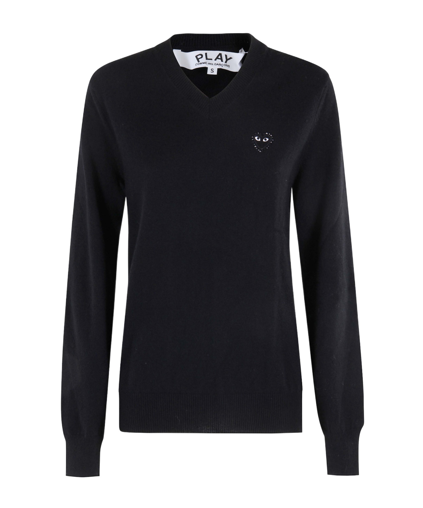 Comme Des Garçons Play Long-sleeved Sweater In Black
