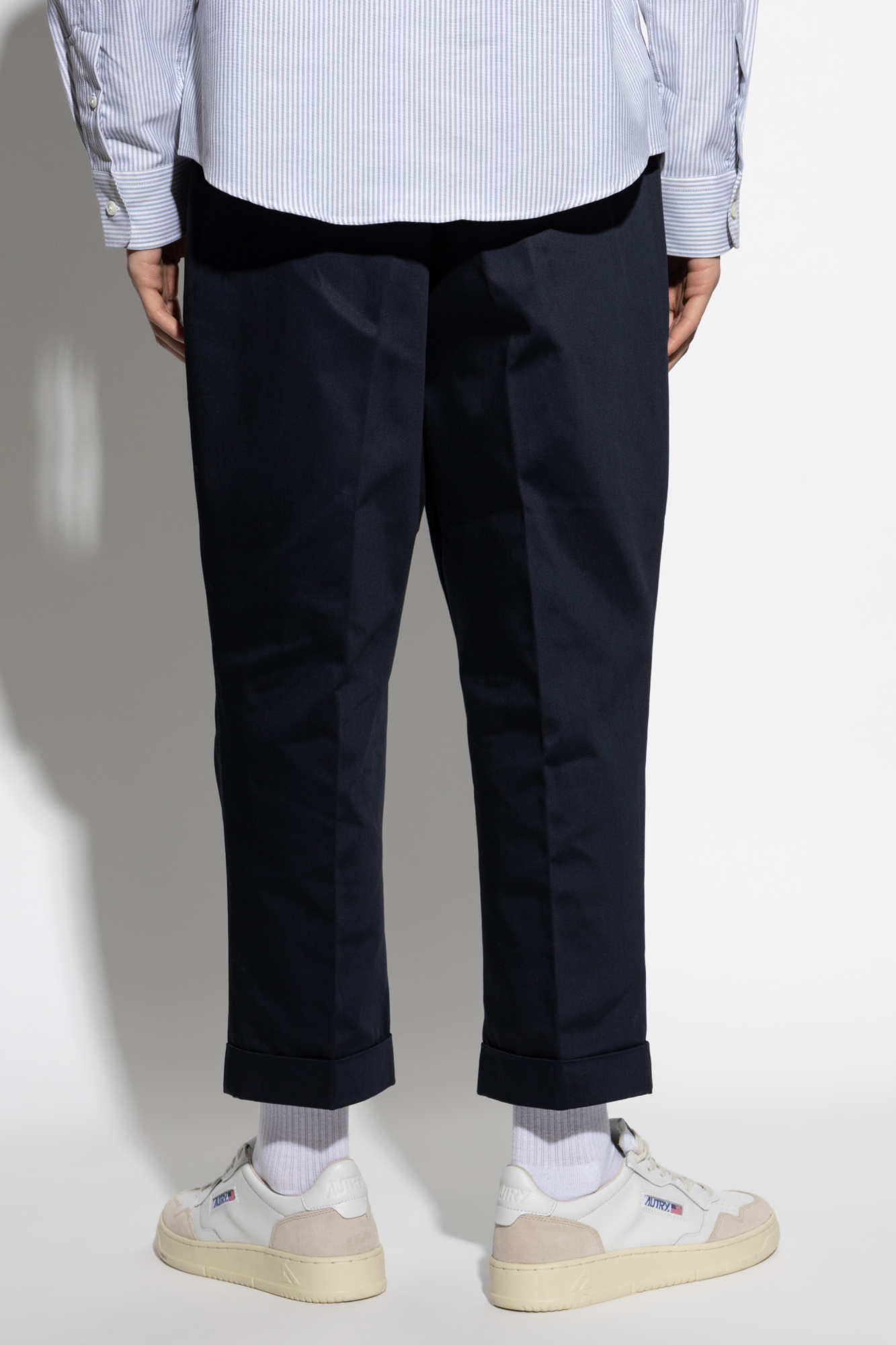 Ami Alexandre Mattiussi Belt-loop Casual Pants In Black
