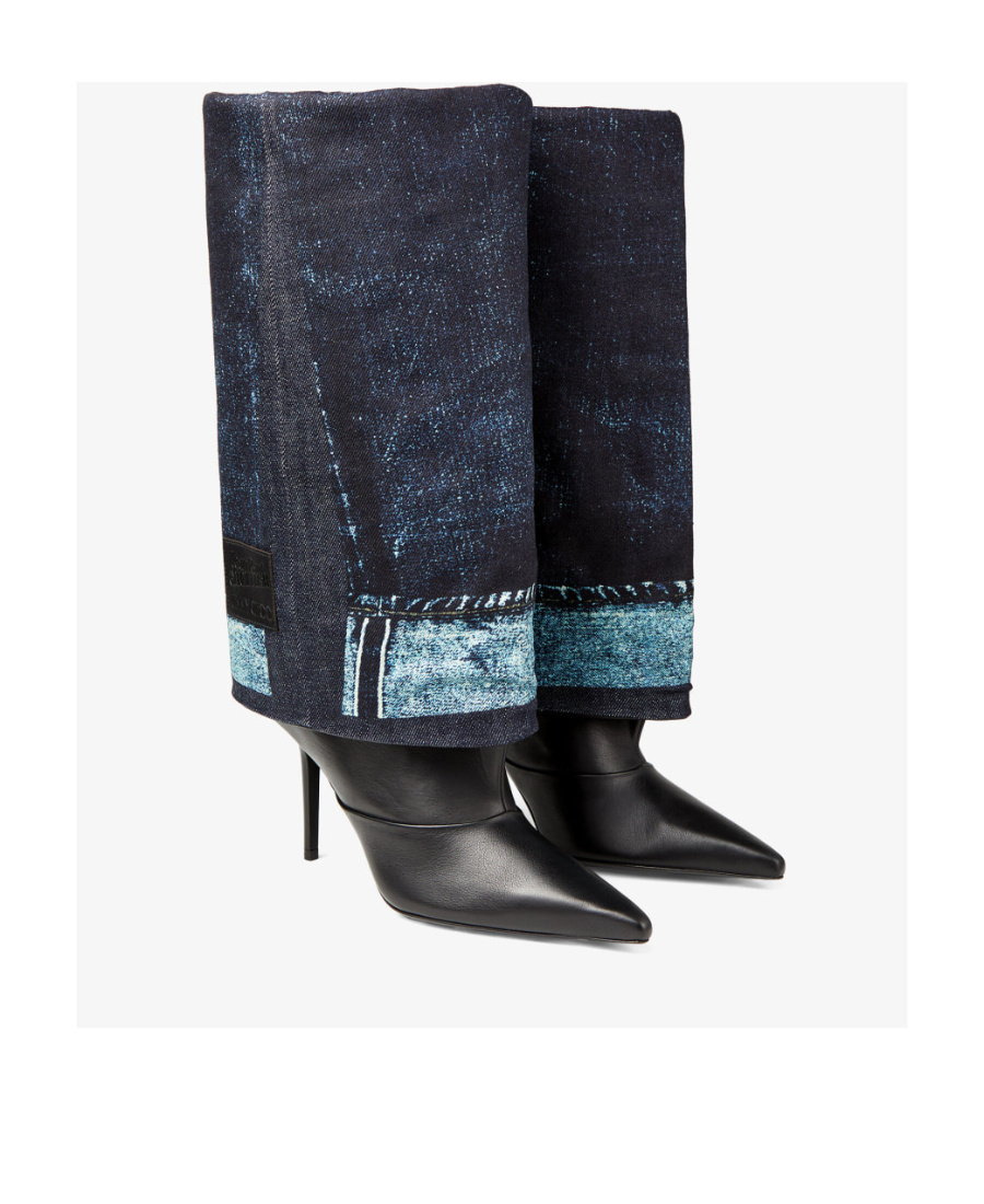 Jimmy Choo X Jean Paul Gaultier Pointed Boots In Black