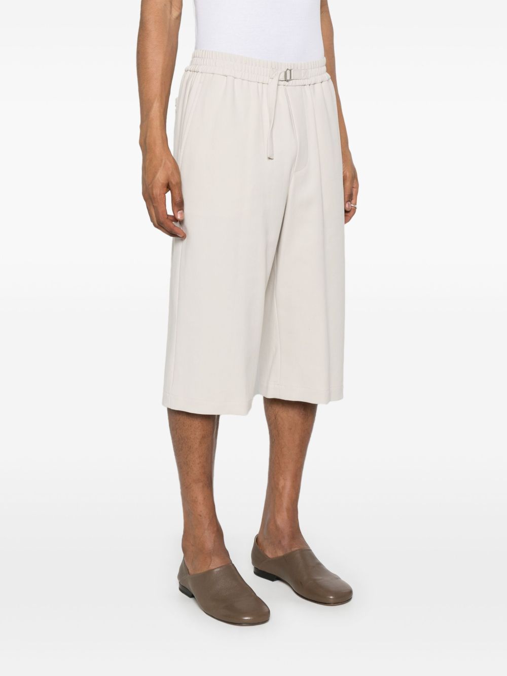 Shop Ami Alexandre Mattiussi Elastic Waist Shorts In White