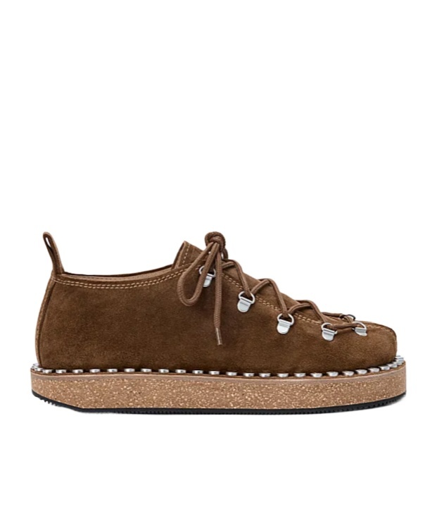 Loewe Mens Brown Rivet Suede Hiking Shoes Eur 44 / 10 Uk In Brown
