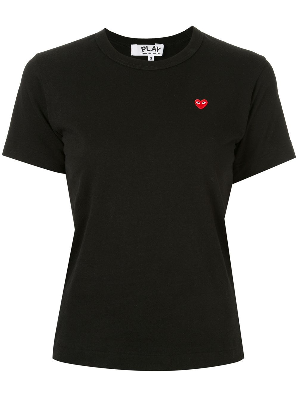 Comme Des Garçons Play Logo-patch T-shirt In Black