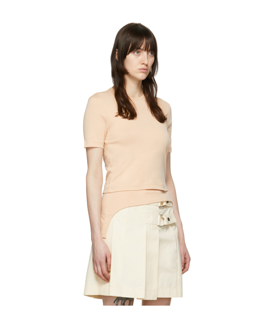 Helmut Lang Plain Knitted T-shirt In Nude
