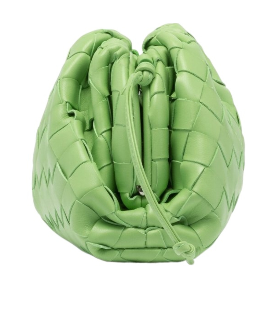 Bottega Veneta Pouch Intrecciato Mini Crossbody Bag In Green