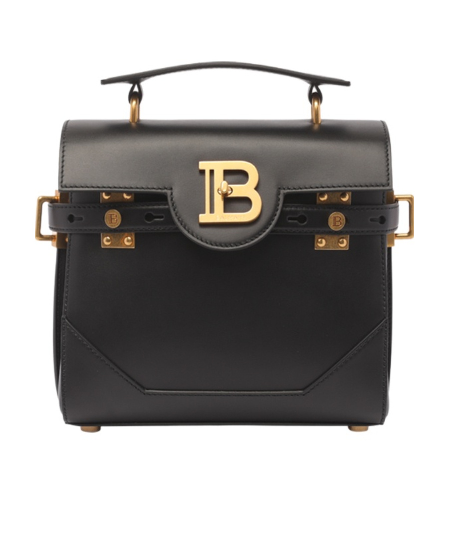 Balmain Women B-buzz Leather Crossbody Bag In Black