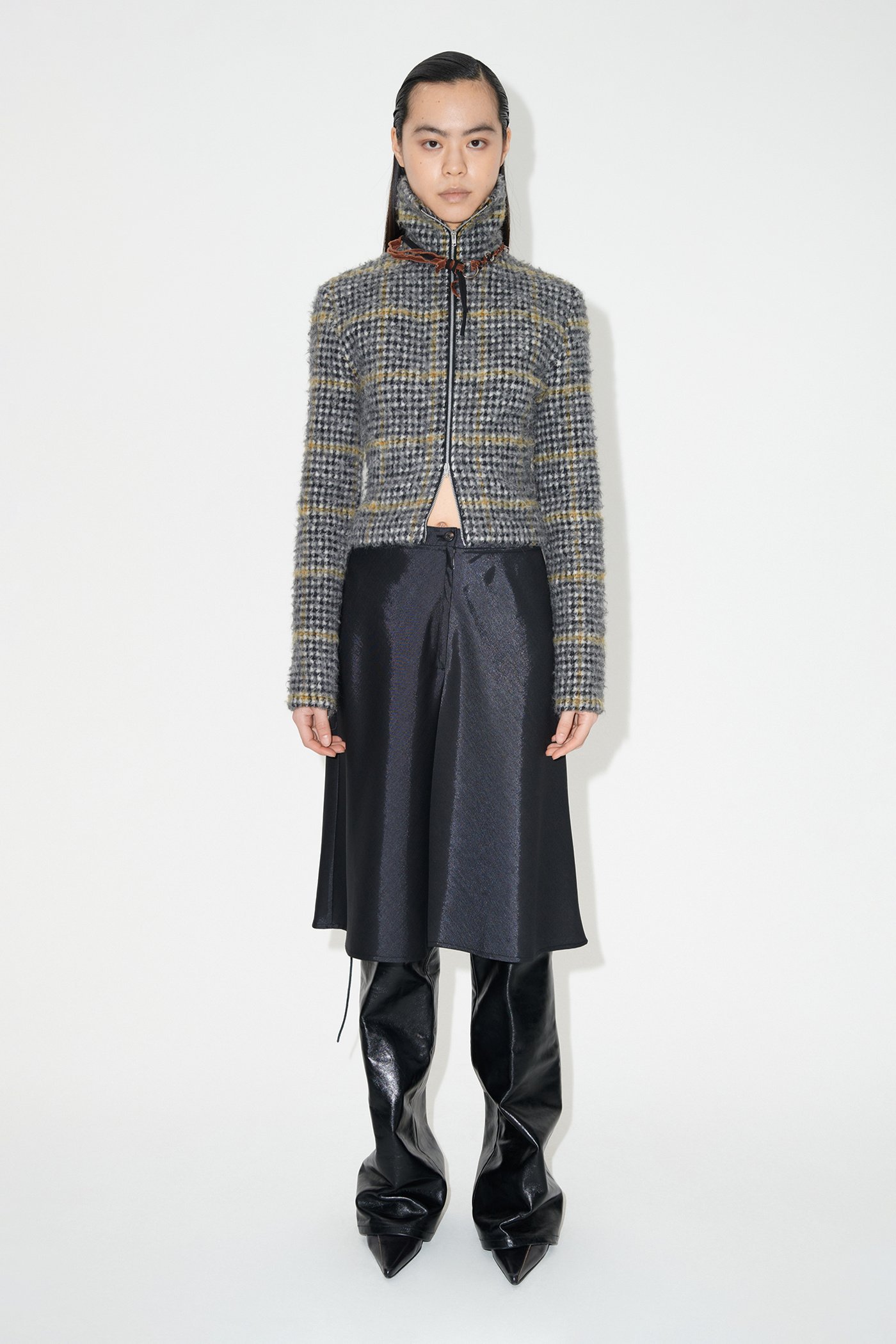 Shop Our Legacy Curtain High-rise Wool Skirt In Black