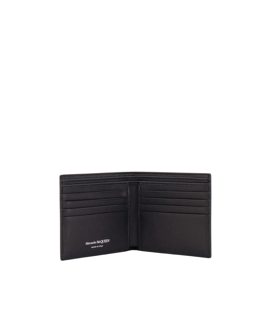 ALEXANDER MCQUEEN GRAFFITI BI-FOLD LEATHER WALLET
