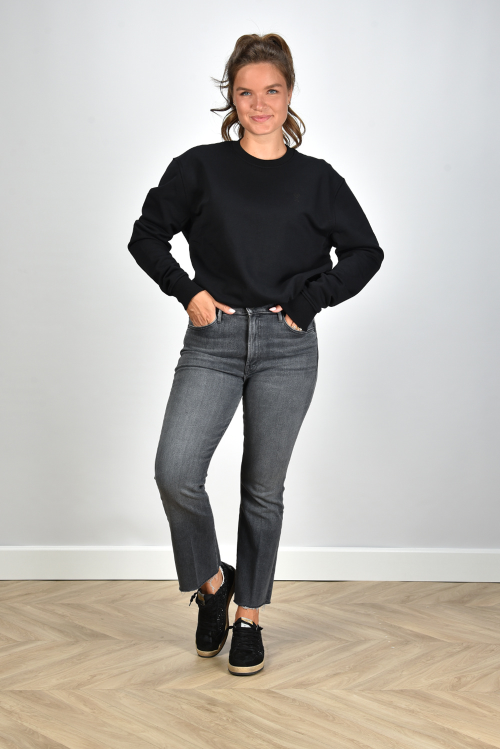 Ami Alexandre Mattiussi Long-sleeved Sweater In Black