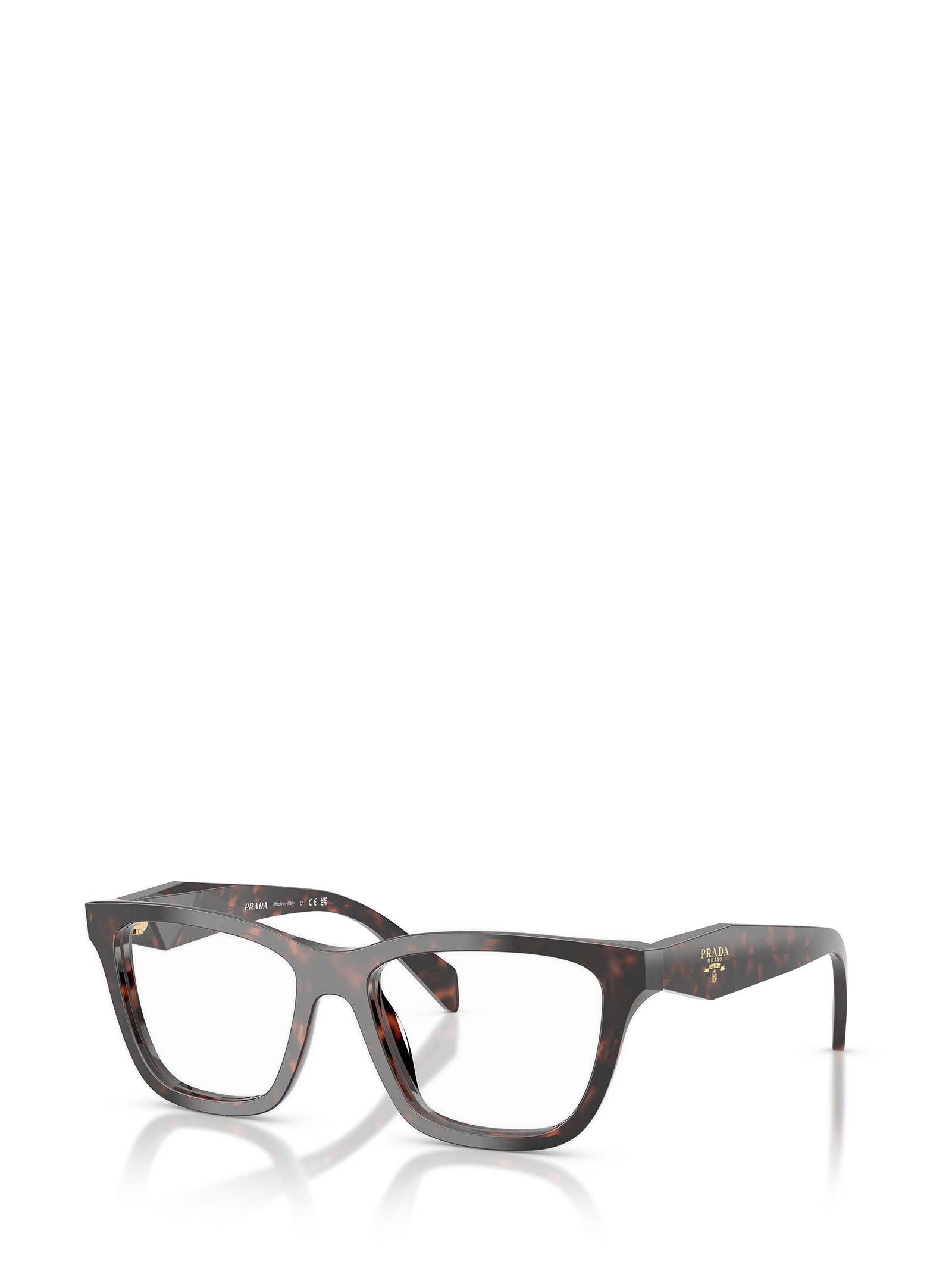 Prada Full Frame Plain Mirror In Brown