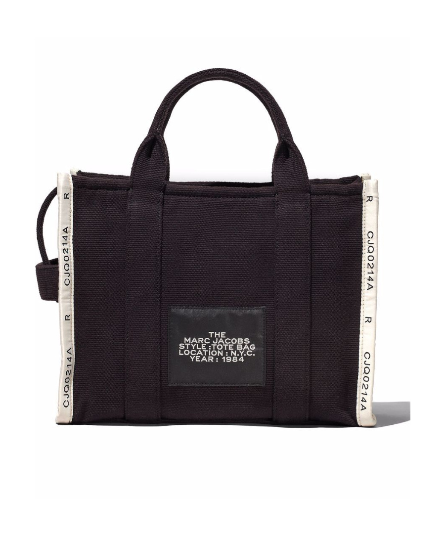 Marc Jacobs The Small Logo Jacquard Tote Bag In Black
