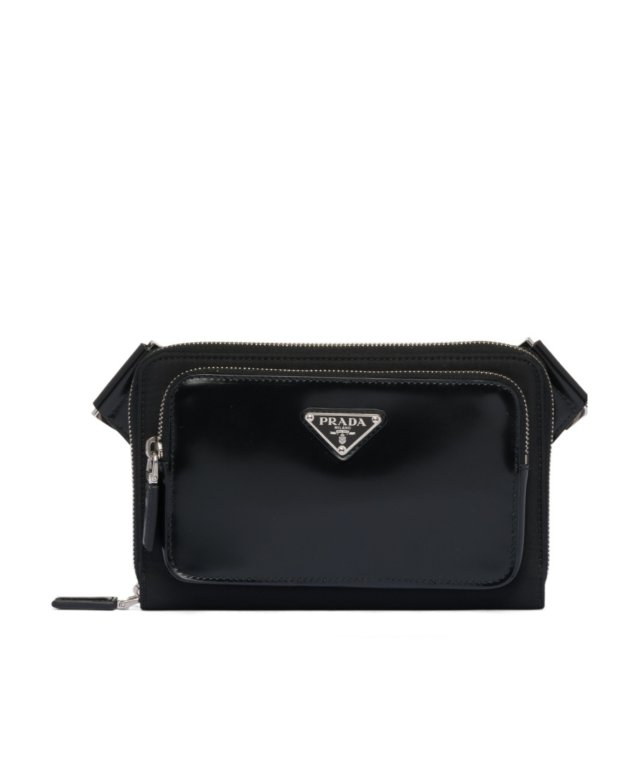Prada Re-nylon Shoulder Bag In Black