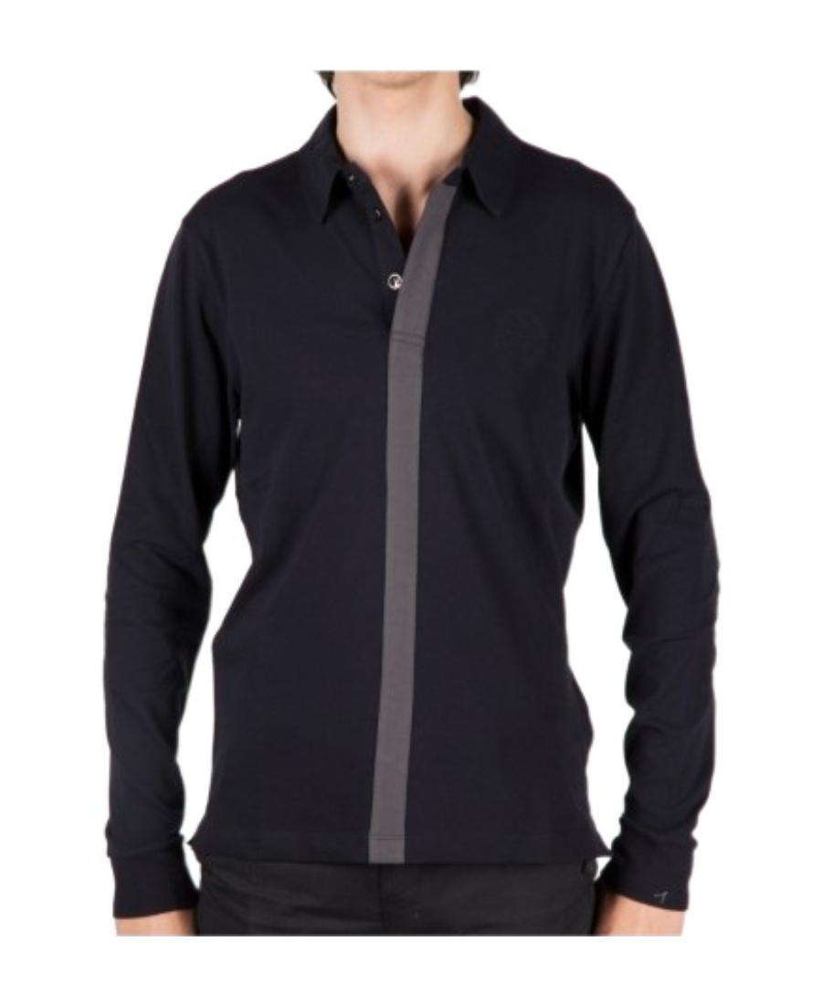 Armani Collezioni Long-sleeved Shirt In Black
