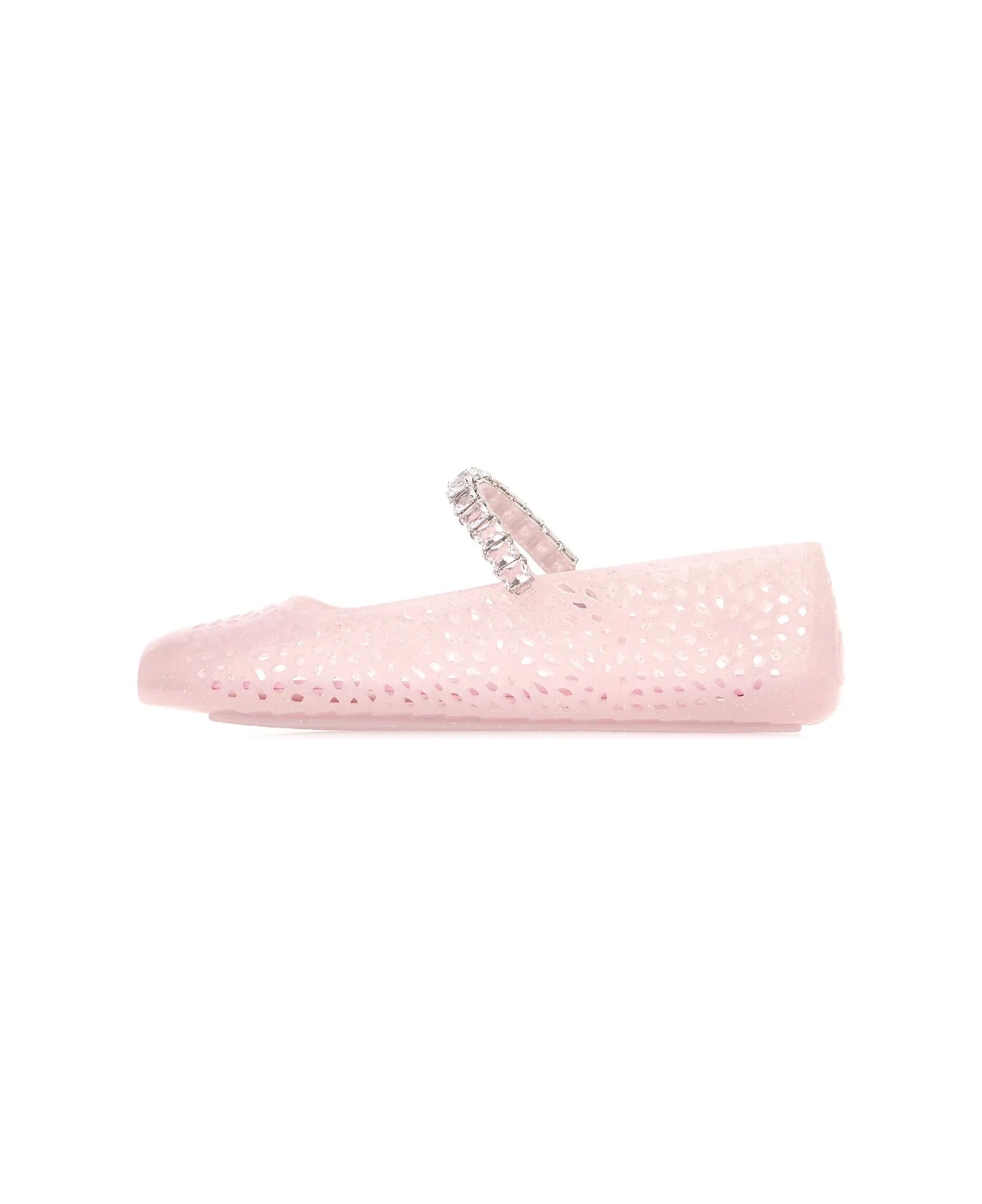 Jimmy Choo Mary Jane Jelly Ballet Flats In Pink