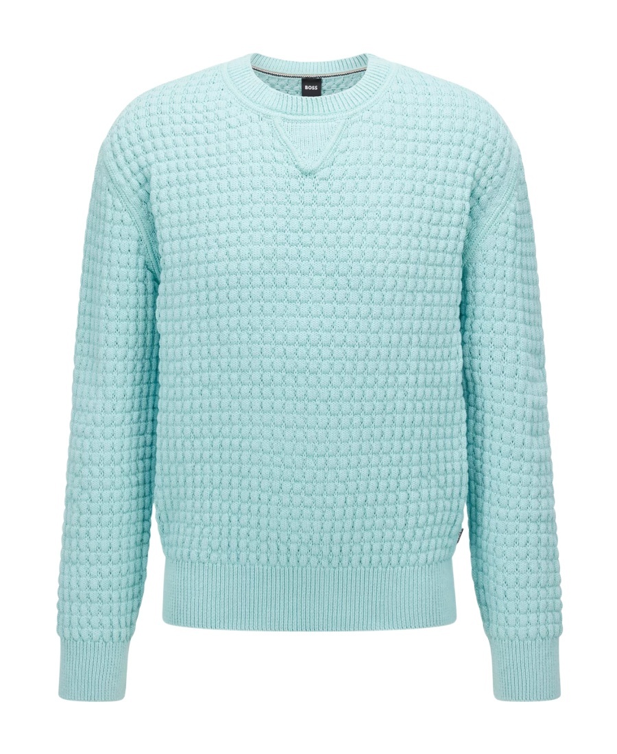 Hugo Boss Round Neck Sweater In Blue