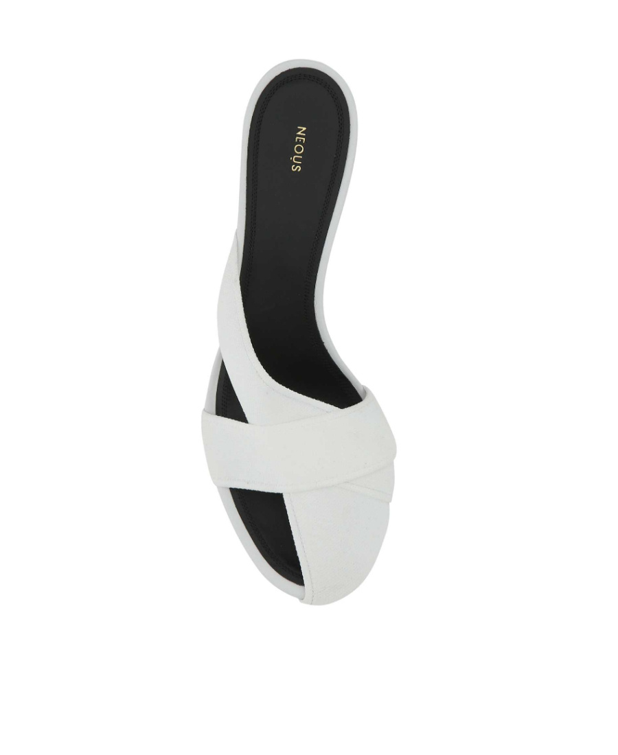 Neous Ogma Knit Cut Out Detailed Mules In White