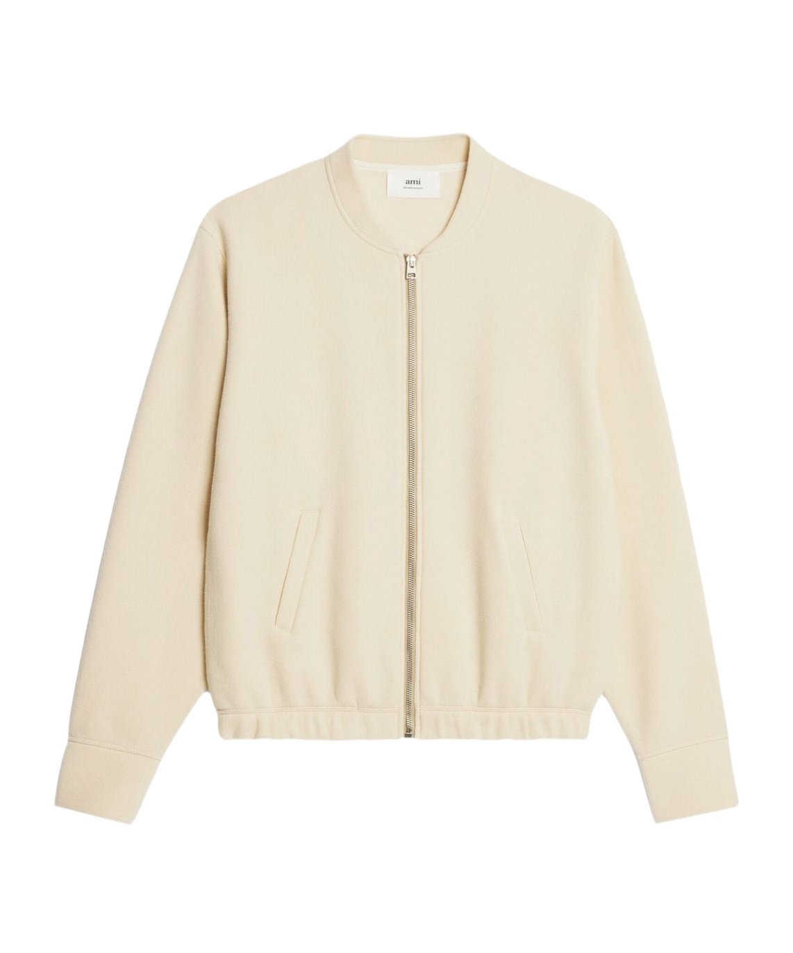 Ami Alexandre Mattiussi Zip-up Bomber Jacket In Nude