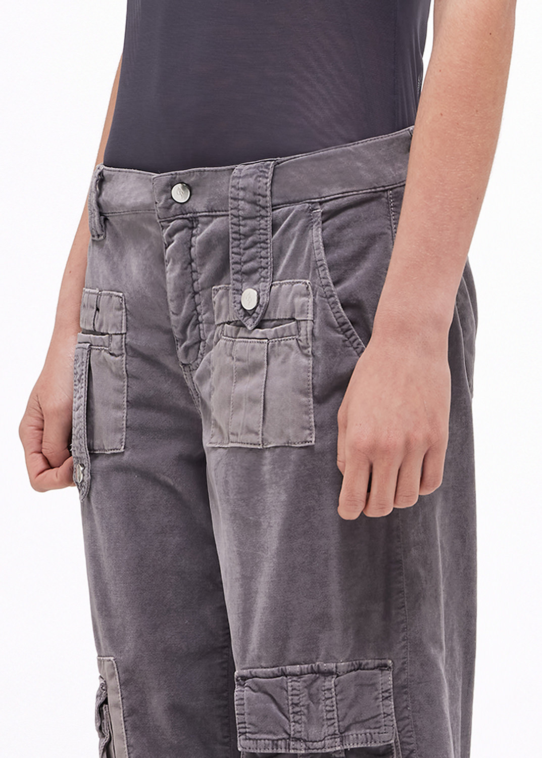 BLUMARINE FLARED-LEG CARGO TROUSERS