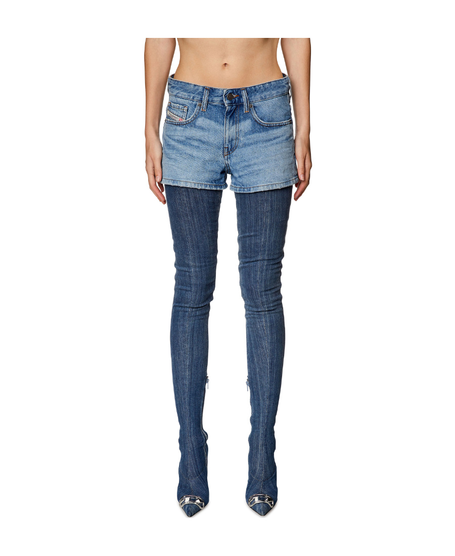 Diesel Blue De-yuba Denim Shorts In Blue