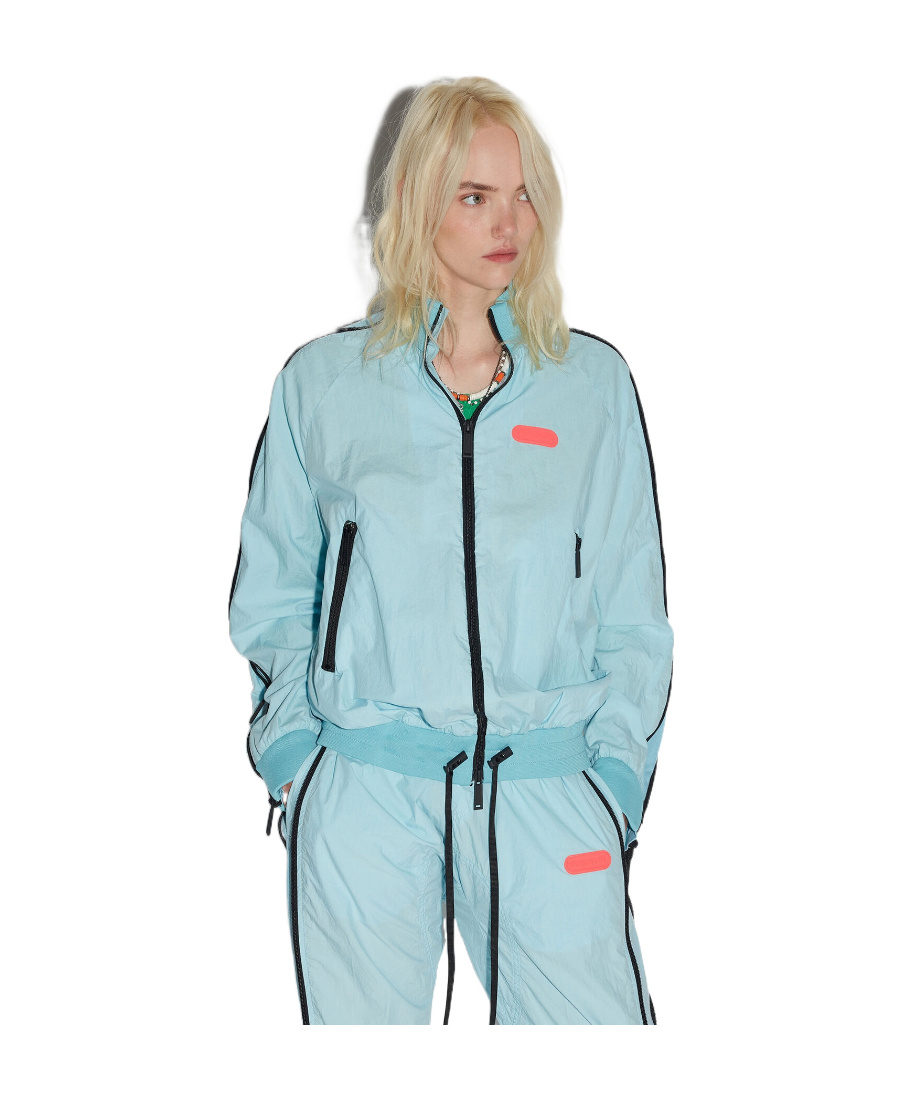 Shop Dsquared2 Zip-sleeve Track Jacket In Blue