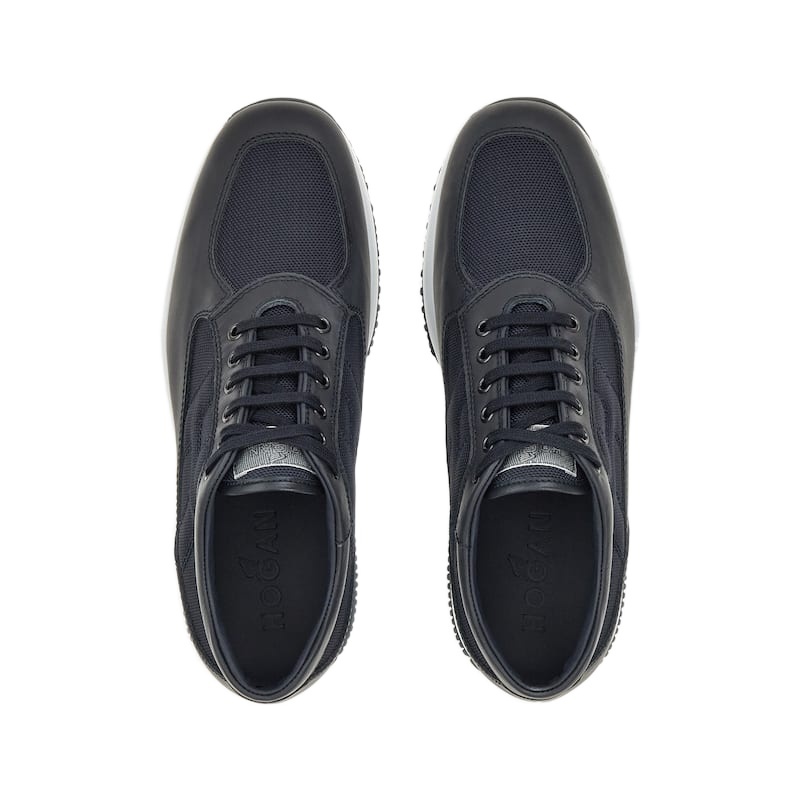 Hogan Interactive Lace-up Sneakers In Black