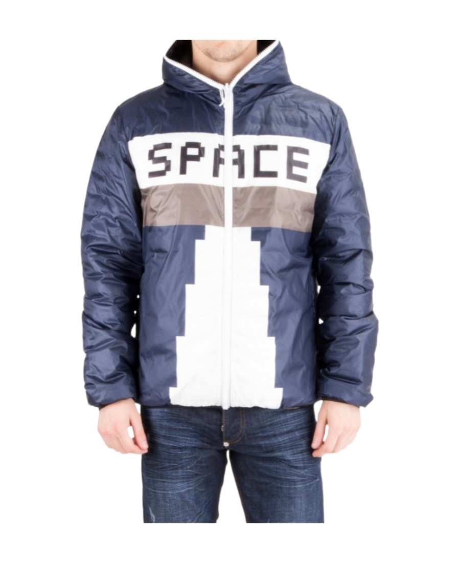 Iceberg Logo Details Down Jacket In Blue