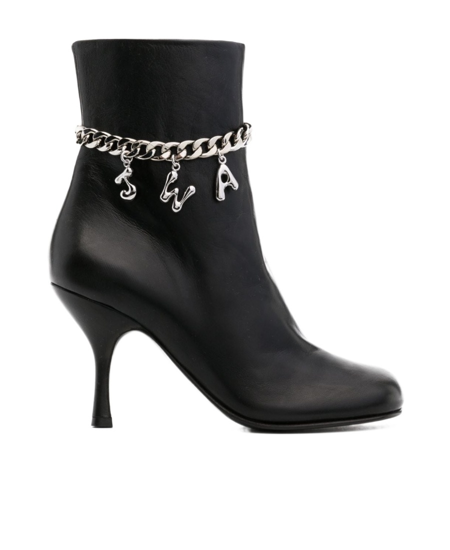 Jw Anderson Round-head Short Boots In Black