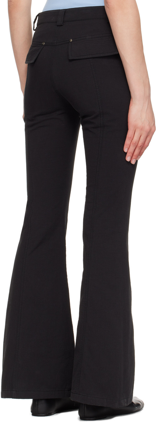 Open Yy Bootcut Trousers In Black