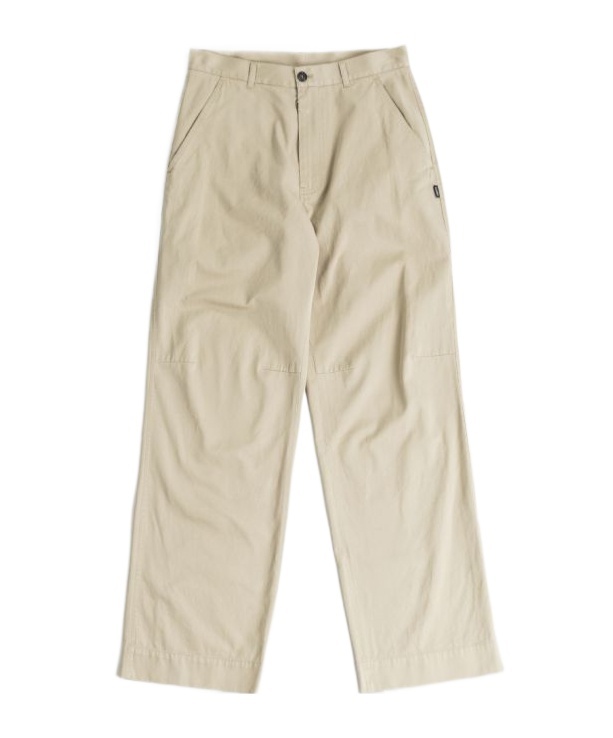 Mm6 Maison Margiela Wide-leg Twill Chino Trousers In Nude