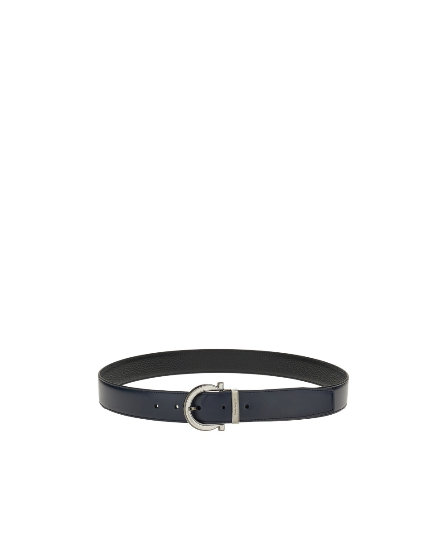 Ferragamo Reversible And Adjustable Belt In Black