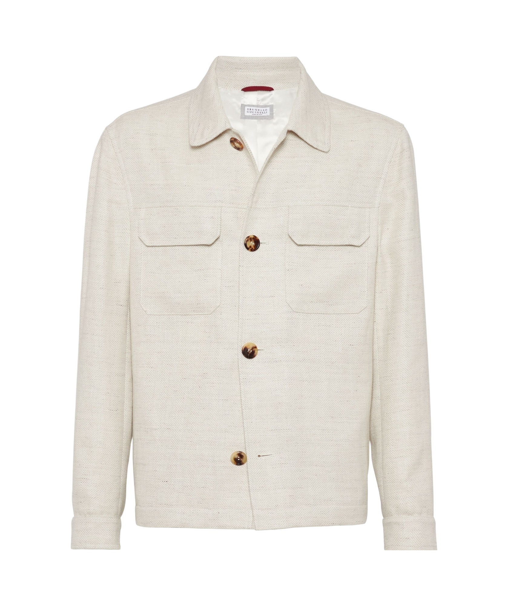 Brunello Cucinelli Single-breasted Shirt Jacket In White
