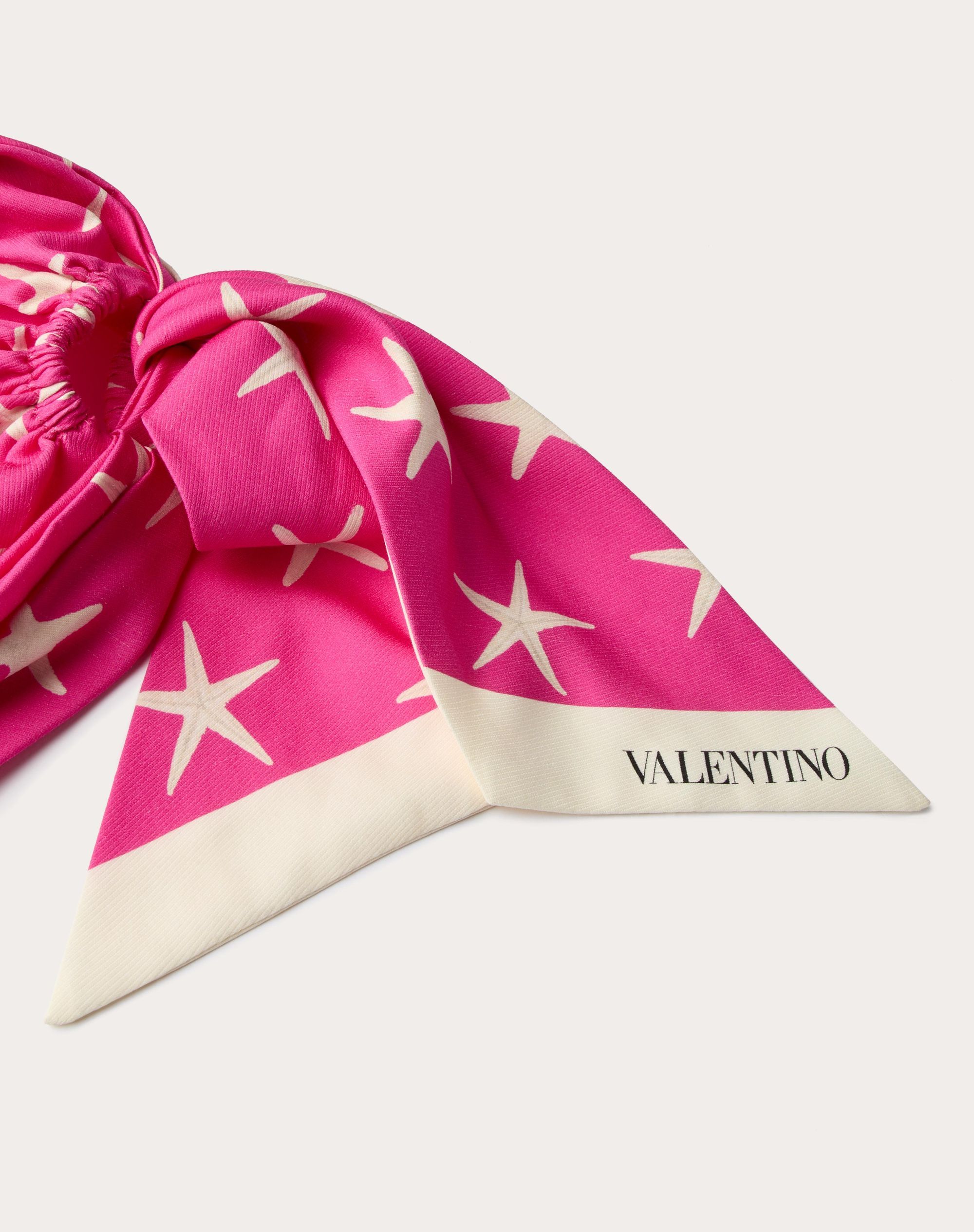 Valentino Escape Hair Band In Ivory/pink