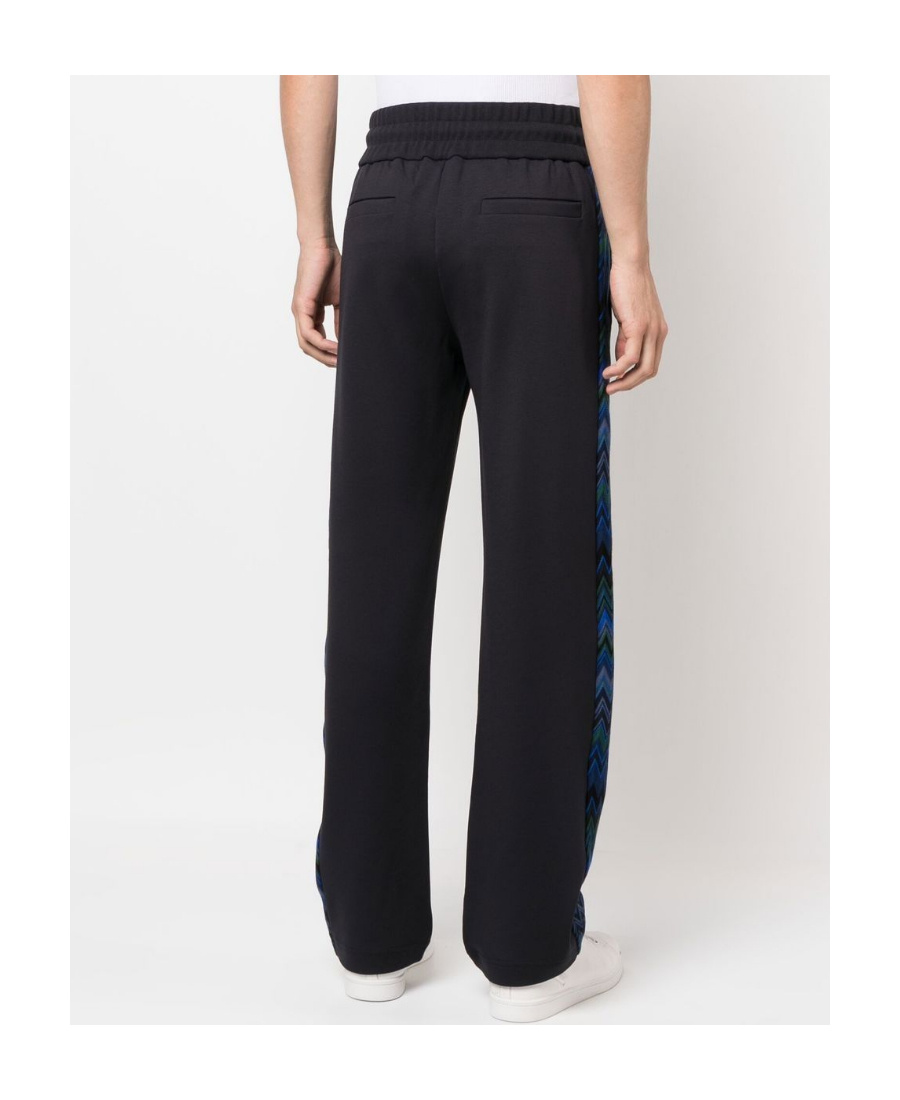 Missoni Zigzag Side-stripe Track Pant In Black