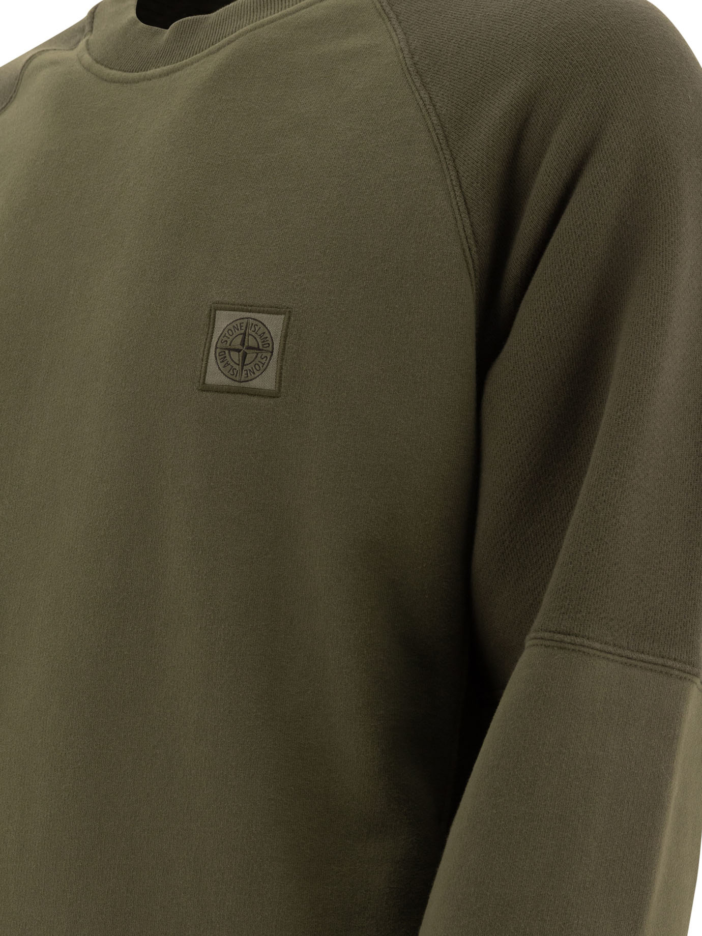 Stone Island Compass-badge Sweatshirt In Green