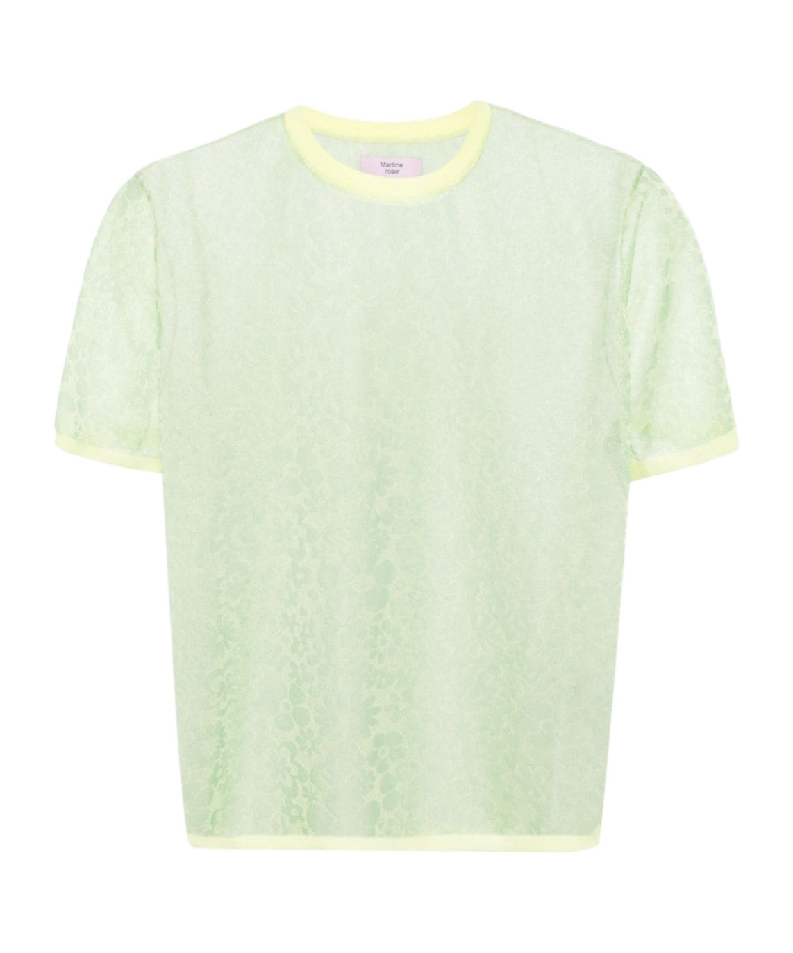 Shop Martine Rose Granny Pattern-jacquard Mesh T-shirt In White