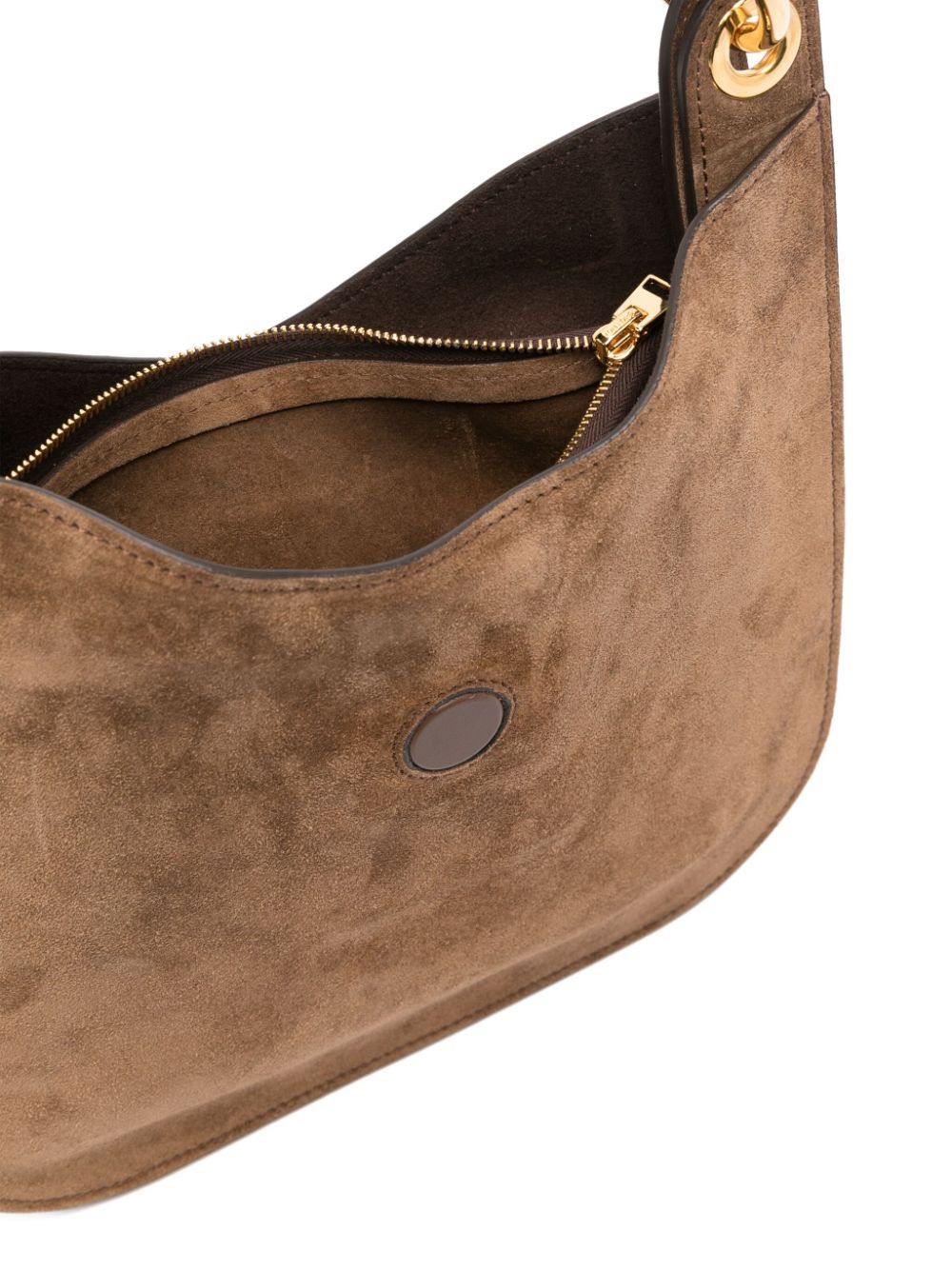 Tom Ford Logo Shoulder Bag In Brown